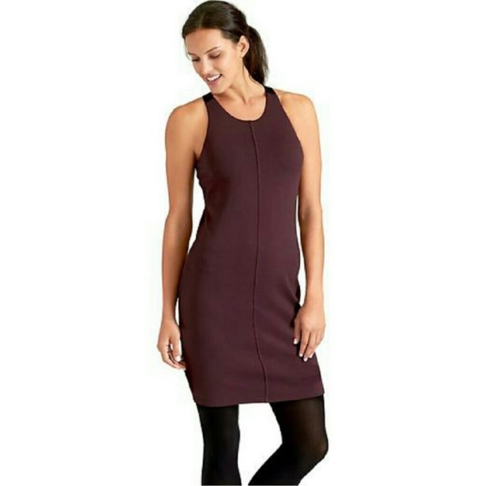 ATHLETA Whirlwind Tank Dress Size Medium Burgundy